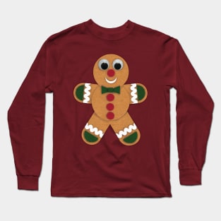 Christmas Felt Gingerbread Long Sleeve T-Shirt